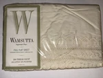 Vtg Wamsutta Beacon Hill Eyelet Supercale Plus Ivory Full Flat Sheet New. Fixed Price $24.95.