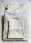 Vintage Westpoint Stevens 3 Piece Bed Sheet Set Eyelet Trim Roses Lilacs Twin Sz. Fixed Price $28.00.