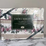 1 Vintage Laura Ashley Florette Queen Flat Sheet Floral Pink Green Tan. Fixed Price $39.00.