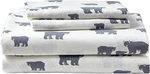 Eddie Bauer - Sheets, Cotton Flannel Bedding Set, Queen, Bear Family. Fixed Price $65.05.