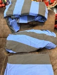Pottery Barn Teen Rugby Stripe Xl Twin Sheet Set Black Blue Nautical Dorm. Fixed Price $39.99.