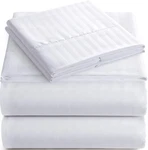 Queen Italian Prestige Collection Striped Bed Sheet Set 1800 Luxury Soft Micr. Fixed Price $34.13.