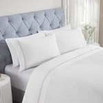 Superior Embroidered Cotton Bed Set, 1 Elastic Deep Pocket Fitted Sheet---. Fixed Price $111.00.
