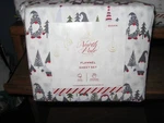New North Pole Queen Flannel Sheet Set Holiday Christmas W/gnomes 100%COTTON. Fixed Price $89.99.