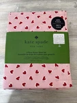 Kate Spade New York 4-PIECE Queen Sheet Set 100% Cotton Brushstroke Hearts Desig. Fixed Price $42.99.