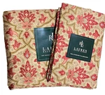 Ralph Lauren Langham Red Paisley Cotton Sateen 450TC Queen Pcs. Sheet Set. Fixed Price $350.00.