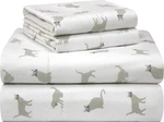 Pointehaven 180 Gsm Velvet Feel Luxury 100% Cotton Printed Flannel Sheet SET,3. Fixed Price $70.86.