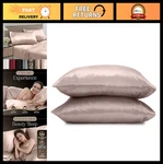 2 Pack King Satin Pillow Cases - Silky Smooth Covers For Hair & Skin Luxury Ro. Fixed Price $32.99.