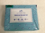 New Southern Tide King Sheet Set Skip Jack Blue Topaz 100% Cotton. Fixed Price $99.99.