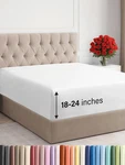 Extra Deep Queen Fitted Sheet 18-24 Inch Mattress White. Fixed Price $35.99.