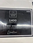 Fairfield Square White Brookline 1400 Thread Count 6 Pc. Sheet Set, Us King New. Fixed Price $69.99.