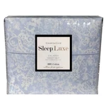 New Charter Club Sleep Luxe 800 Tc Cotton Cal King Sheet Set Blue Paisley Print. Fixed Price $199.97.