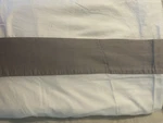 Pct Fine Linens King Size 100% Egyptian Cotton Flat Sheet White Gray Hem Border. Fixed Price $30.00.