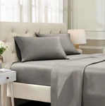 Superior 1500 Thread Count 100% Egyptian Cotton Sheet Set Cali King Grey. Fixed Price $224.99.
