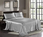 Satin Sheets California King 4-PIECE, Silver Luxury Silky Bed Extra. Fixed Price $60.99.