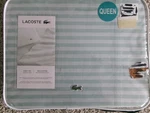 New Queen Size Lacoste Sheet Set ** Dash Aqua #1166. Fixed Price $52.70.