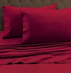 Tribeca Living Queen Cotton Flannel Flat Sheet, Deep Red. Fixed Price $36.99.