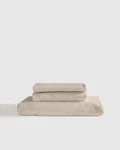 Bnwot Quince Bamboo Fitted Sheet Set 3 Piece No Flat Cal King Sand. Fixed Price $88.00.
