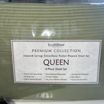 Southshore Fine Linens Classy Pleated 21" Extra Deep Pocket Set, Queen, Green. Fixed Price $28.88.