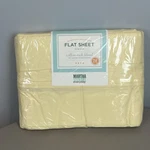 Martha Stewart King Flat Sheet Lemon Yellow Everyday Mix Match Collection New. Fixed Price $19.99.