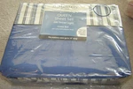 Mainstays Home Queen Sheet Set 60/40 200 Thread Count Blue White Brown Stripe. Fixed Price $30.00.