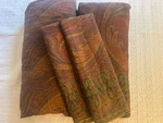 Ralph Lauren Queen Sheet Set 4PC Vintage Paisley Burgundy Gold Bedding Cotton. Fixed Price $119.00.