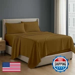 Non Sticky Cotton Premium 4 Piece Egyptian Fitted King Sheet Set Hotel. Fixed Price $78.73.