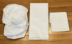 The Big One Complete Set Twin White Gray Pattern Fitted, Flat & Pillowcase. Fixed Price $7.20.