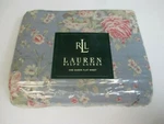New Ralph Lauren Shelter Island Blue Floral Flat Sheet - Queen. Fixed Price $179.99.