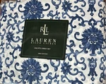 Ralph Lauren Porcelain Rosette Blue Chinoiserie Full 4 Pcs Sheet Rare Nwt. Fixed Price $129.00.