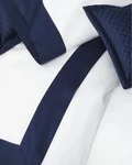 Ralph Lauren Organic Sateen TC624 Border Queen Flat Sheet White/polo Navy $185. Fixed Price $100.00.