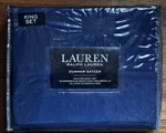 Ralph Lauren King Size Dunham Sateen Cotton Sheet Set Cadet Blue (navy). Fixed Price $145.00.