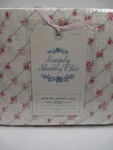 New Simply Shabby Chic Ivory Pink Parlor Trellis Rose Floral Sheet Set - Queen. Fixed Price $449.99.