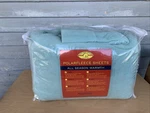 Berkshire Polarfleece Sheet Set Twin Sea-glass All Season Warm New. Fixed Price $35.00.