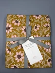 Anthropologie Organic Cotton Percale Printed Sheet Set Marigold Full- New. Fixed Price $98.00.