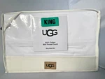 King Sheet Set Ugg Iona Bright White 100% Cotton Bedding Nwt. Fixed Price $129.90.