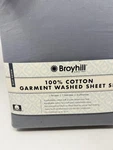 Broyhill Garment Washed Sheet Set Queen 100 Percent Cotton Light Gray 16 In Fit. Fixed Price $29.99.