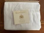 Ralph Lauren King Flat Sheet Avenue Hemstitch White Cotton Linen New. Fixed Price $75.00.