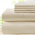 6 Pieces Bed Sheets Set(king, Cream/beige) - Hotel Luxury Super Soft 1800 Threa. Fixed Price $48.65.