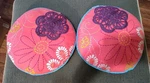 Disney Waverly Place Throw Wizards Pillows Round Floral Crochet Flower 14" Set 2. Fixed Price $12.95.