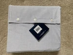 Ralph Lauren Organic Cotton Oxford Stripe Deep Fitted Sheet Queen - New. Fixed Price $105.00.
