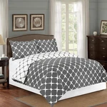 Elegant Comfort 1500 Thread Count Reversible Duvet Cover Set Shams Full/queen. Fixed Price $67.60.