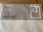 Ikea Brattby 4-PIECE Flat Fitted Shams Cotton Sateen Sheet Set White / Full. Fixed Price $49.00.