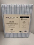 New 4PC Laura Ashley Queen Sheet Set Bedford Skinny Stripe Blue & White. Fixed Price $79.95.