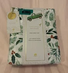 Papyrus King Sheet Set Christmas Holly Berry 100% Cotton Percale Nwt. Fixed Price $84.00.