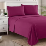 4 Piece Sheet Set, Ultra Soft 1800 Series Collection - Queen, Berry. Fixed Price $42.28.