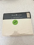 Ralph Lauren Vintage Avery Cream King Flat Sheet Cotton Floral Damask New. Fixed Price $129.00.