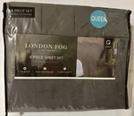 London Fog Queen Sheet Set 6 Pc 2 Extra Pillow Cases 100% Polyester Easy Care. Fixed Price $49.96.