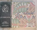 Nos Vintage Crown Crafts "milan" Flat Sheet W/floral Design-twin Size #1363. Fixed Price $68.00.