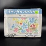 Vtg Nos Performance By Springs No-iron, 3 Piece Twin Bed Set Fitted Flat Pillow. Fixed Price $38.95.